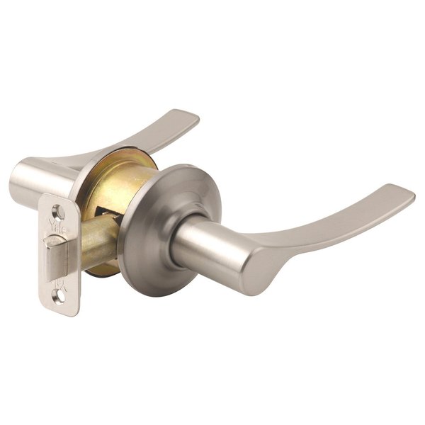 Yale Real Living YH Collection Right Hand Academy Lever Dummy with Flat Round Rose US15 (619) Satin Nickel Finish YR81ACFL619RH